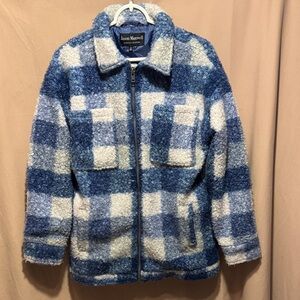 Jason Maxwell Checkered Blue and White Jacket